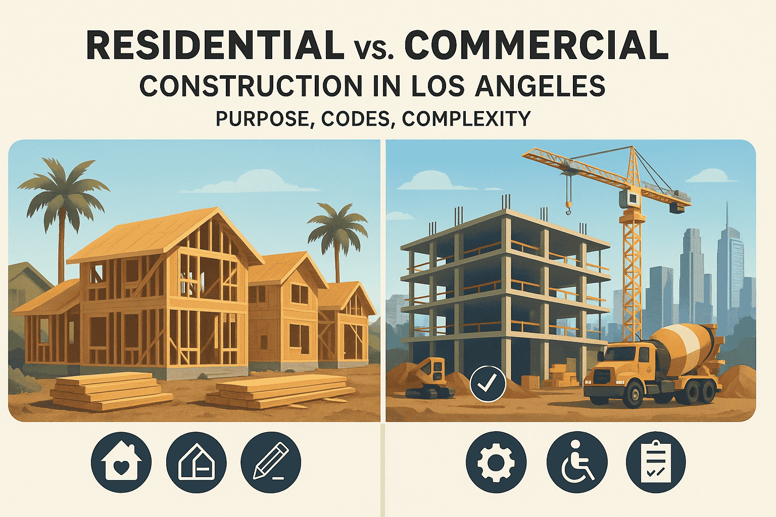 Residential vs Commercial Construction in Los Angeles